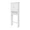 Flash Furniture Dune Farmhouse Over the Toilet Shelf Cabinet, Magnetic Close Doors, Adjustable In-Cabinet Shelf FS-BATH-1-WH-GG - alternate 10